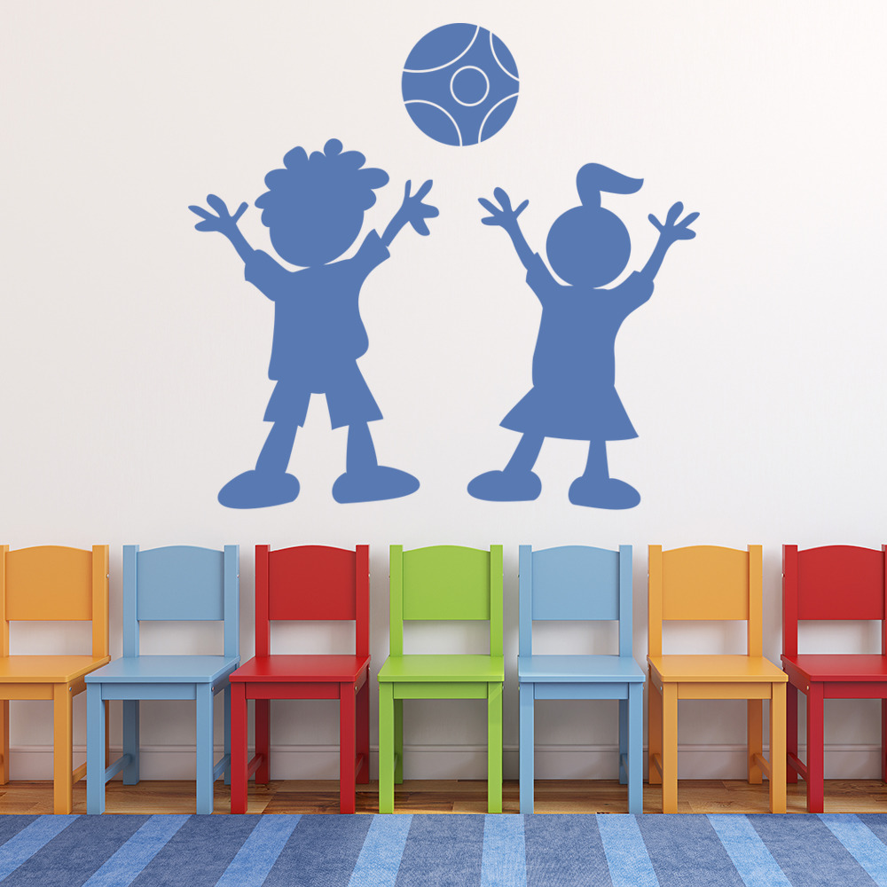 Children Playing School Classroom Wall Sticker | Icon Wall Stickers